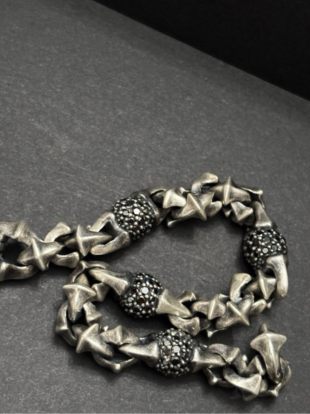 David Yurman Armory Silver Sapphire Bracelet 8 Inches - Picture 3 of 5